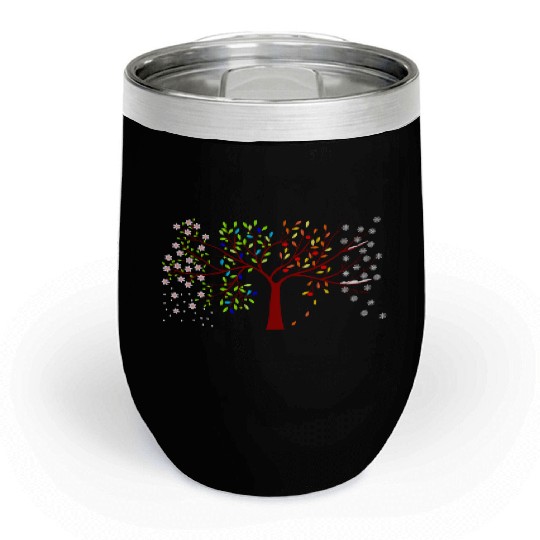 four seasons tree Chill Wine Tumblers