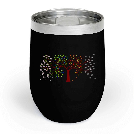four seasons tree Chill Wine Tumblers