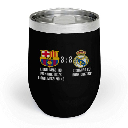 FC Barcelona 3 - 2 Real Madrid Chill Wine Tumblers