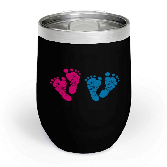 Twin Baby Feet - Pregnancy - Maternity - Mom to be Chill Wine Tumblers