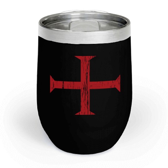 Knights Templar Crusader Cross Chill Wine Tumblers