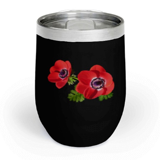 flowers lilies tulips orchids sunflower dahlia ger Chill Wine Tumblers