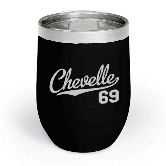 Chevelle 69 Script Tail Chill Wine Tumblers 1969 Classic Muscl