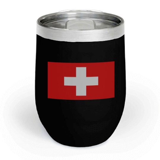 flag switzerland Chill Wine Tumblers
