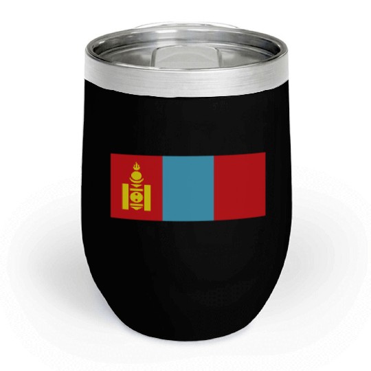 flag mongolia Chill Wine Tumblers