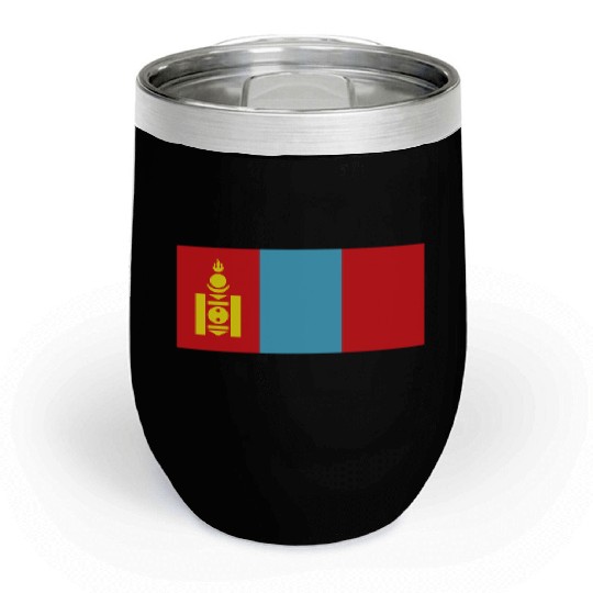flag mongolia Chill Wine Tumblers