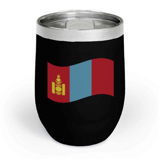 flag mongolia Chill Wine Tumblers