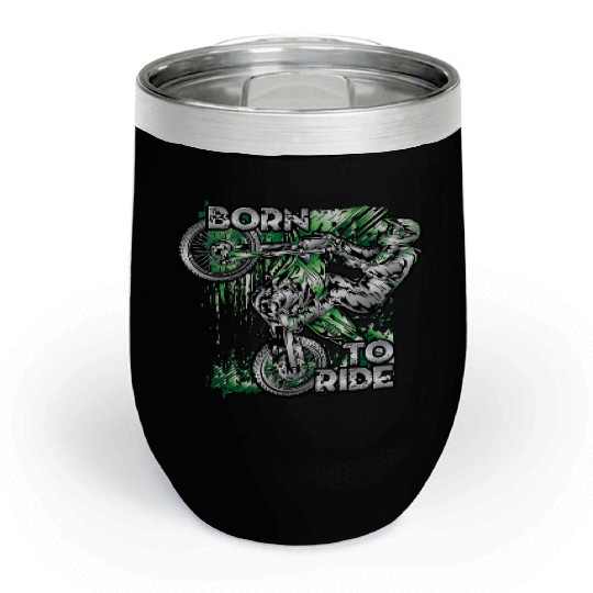 Supercross Born To Ride Chill Wine Tumblers