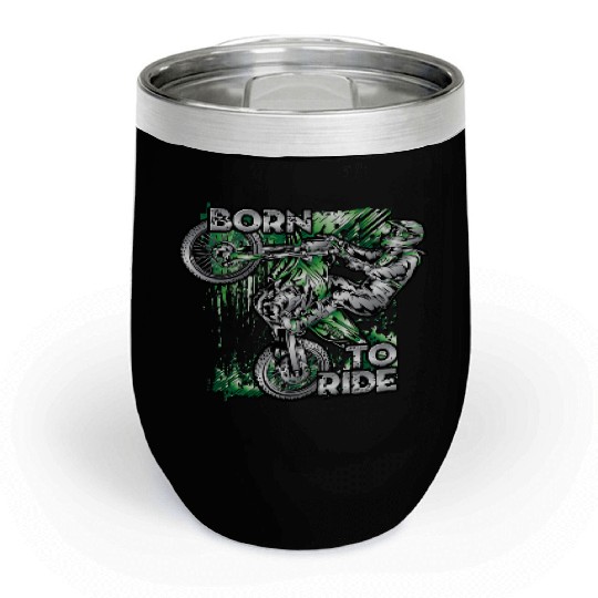 Supercross Born To Ride Chill Wine Tumblers