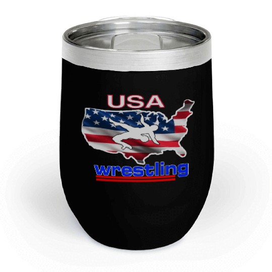 USA Wrestling Chill Wine Tumblers