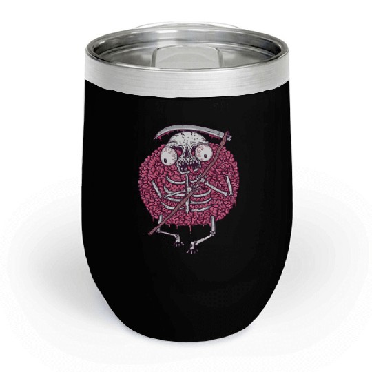 creepy horror Chill Wine Tumblers