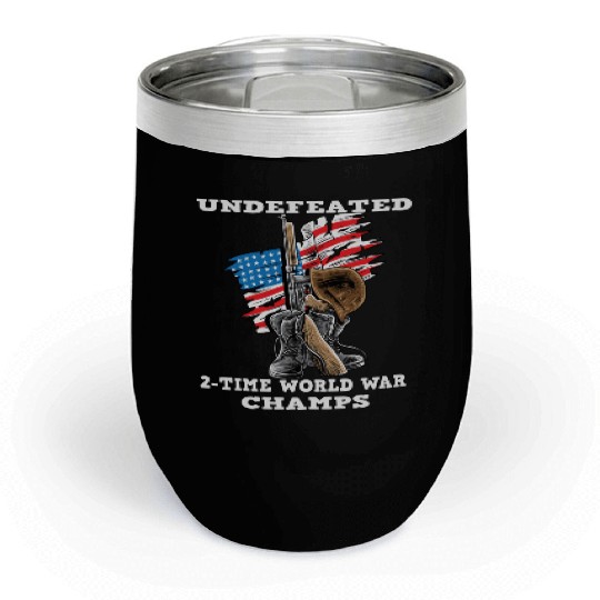 Undefeated World war 2 veteran Chill Wine Tumblers
