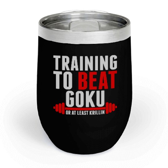 Training To Beat Goku Chill Wine Tumblers