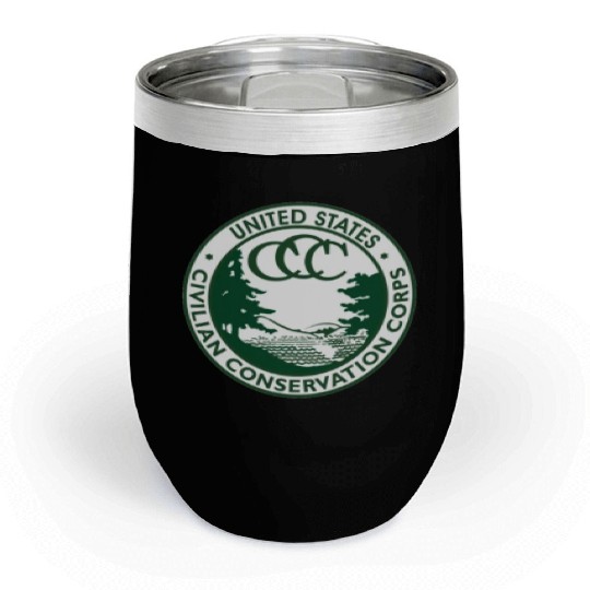 Civilian Conservation Corps Chill Wine Tumblers Vintage CCC 1940s America Gift Chill Wine Tumblers