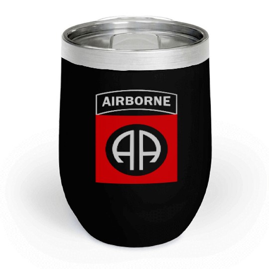 82ND AIRBORNE us army airborne ranger Chill Wine Tumblers