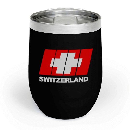 Switzerland Flagg Chill Wine Tumblers