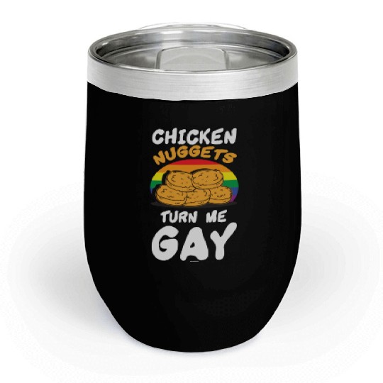 Funny Chicken Nuggets LGBT Chill Wine Tumblers