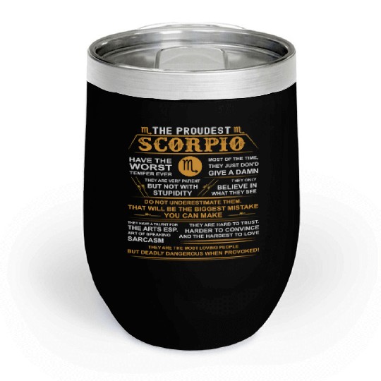Scorpio zodiac Chill Wine Tumblers