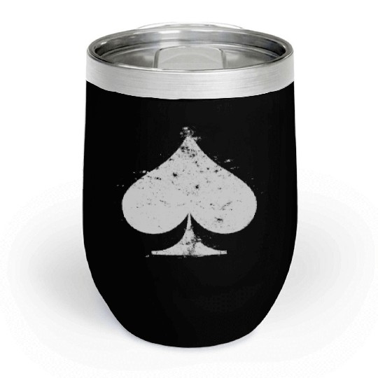 White Used Ace of Spade Chill Wine Tumblers
