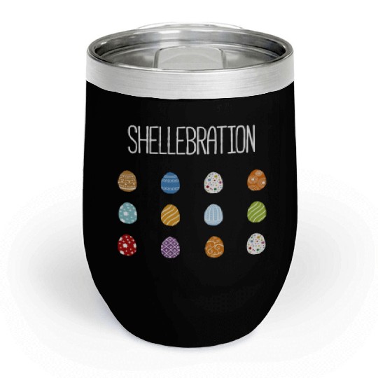 Easter pun Easter egg celebration holiday Chill Wine Tumblers