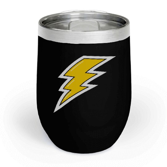 Yellow Lightning, lightning bolt Chill Wine Tumblers