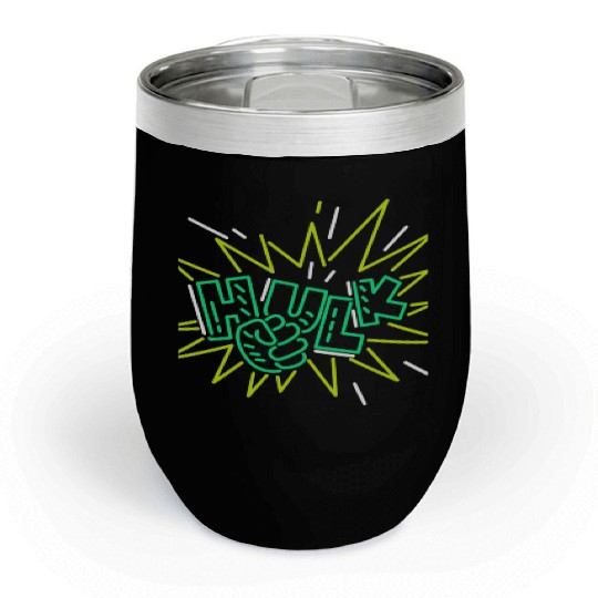 Neon Hulk Chill Wine Tumblers By Marvel Design By Humans----PD