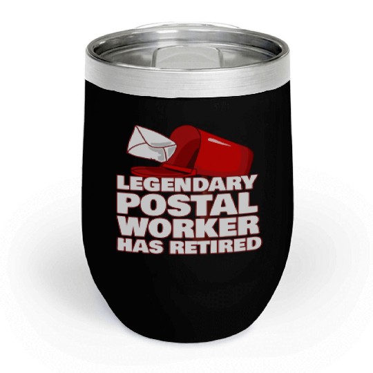 Funny Post Office Retired Postal Worker Gift Idea Chill Wine Tumblers