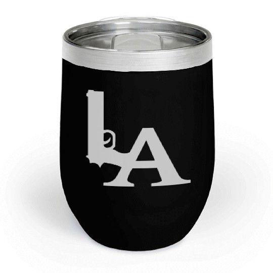 LA Dodgers Gun Los Angeles Hollywood California Chill Wine Tumblers