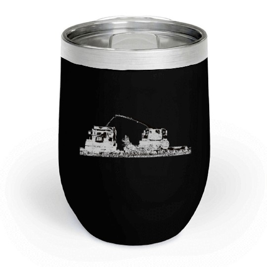 Corn chopper chopping corn maize farmer Chill Wine Tumblers