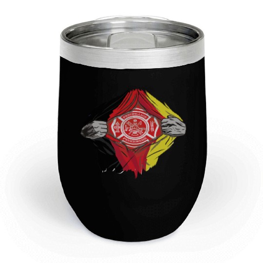 German Volunteer Fire Brigade Firefighter Chill Wine Tumblers