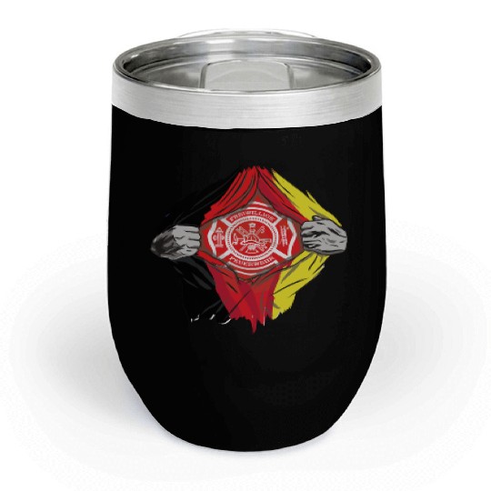 German Volunteer Fire Brigade Firefighter Chill Wine Tumblers