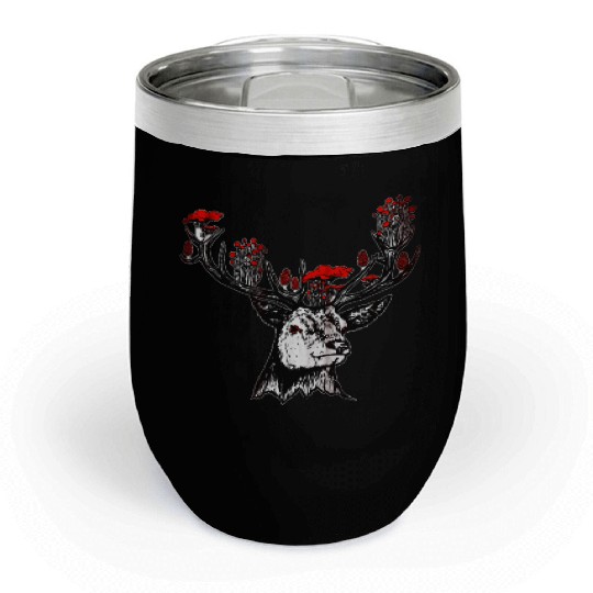 Deer mushrooms Chill Wine Tumblers