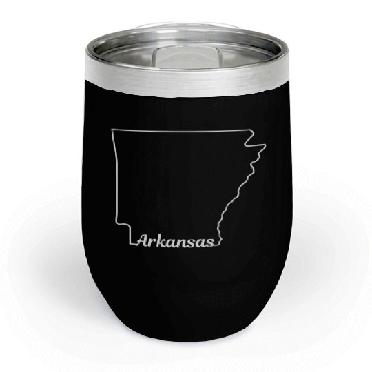 Arkansas State Pride USA Map Chill Wine Tumblers