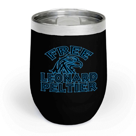 FREE LEONARD PELTIER eagle natives YStone Chill Wine Tumblers