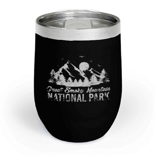Great Smoky Mountain National Park US Vintage Chill Wine Tumblers