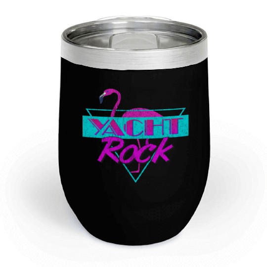 Yacht Rock Retro Flamingo Chill Wine Tumblers