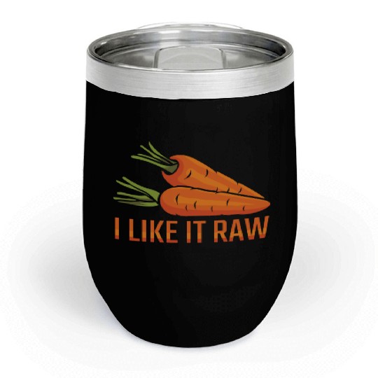 Funny Veggie Foodie Vegetarian Carrot Raw Food Chill Wine Tumblers