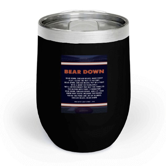 Bear Down Lyrics Poster Chill Wine Tumblers