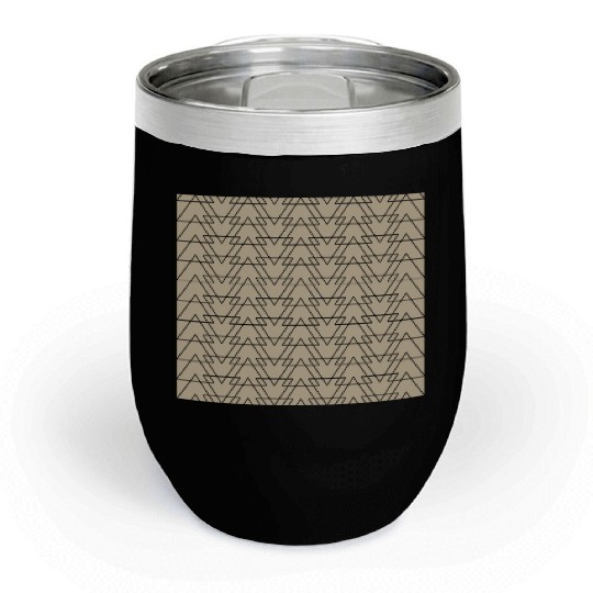 Triangle Beige Black Chill Wine Tumblers