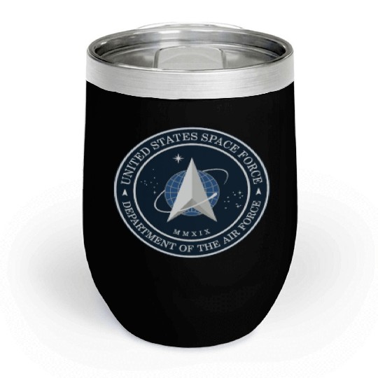 New Space Force Logo 2020 USSF Chill Wine Tumblers