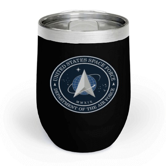 New Space Force Logo 2020 USSF Chill Wine Tumblers