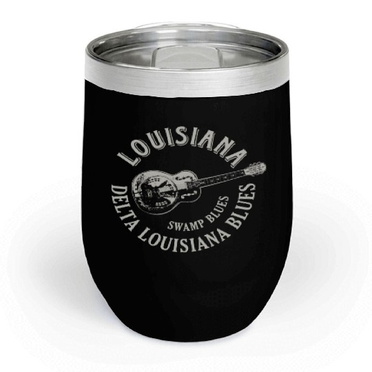 Louisiana Delta Blues Swamp Blues Guitar Chill Wine Tumblers