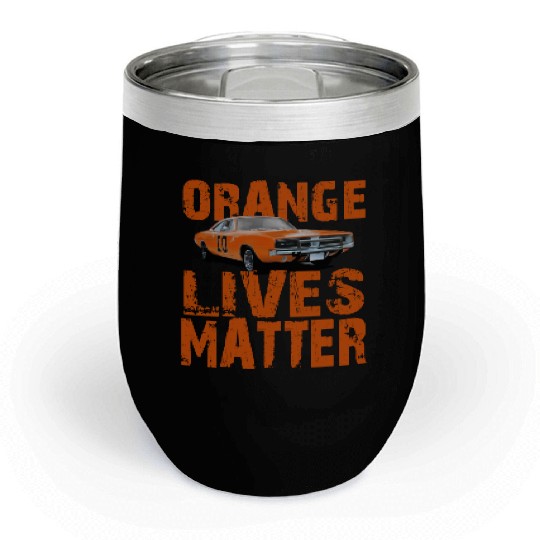 General Lee Dukes Of Hazzard Retro Orange Lives Chill Wine Tumblers