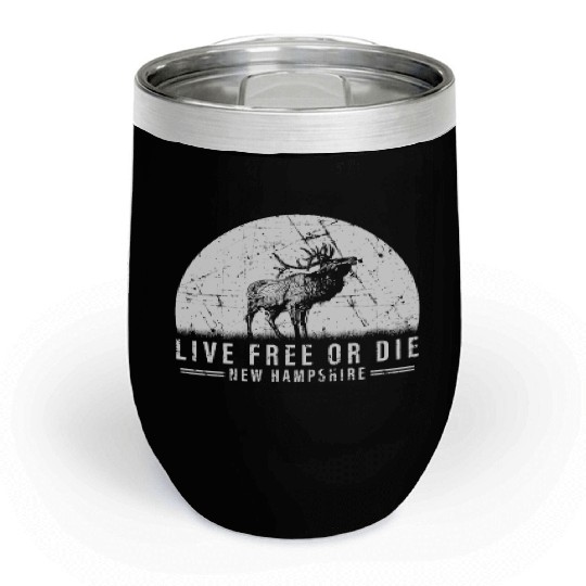 Live Free or Die New Hampshire Hiking Chill Wine Tumblers