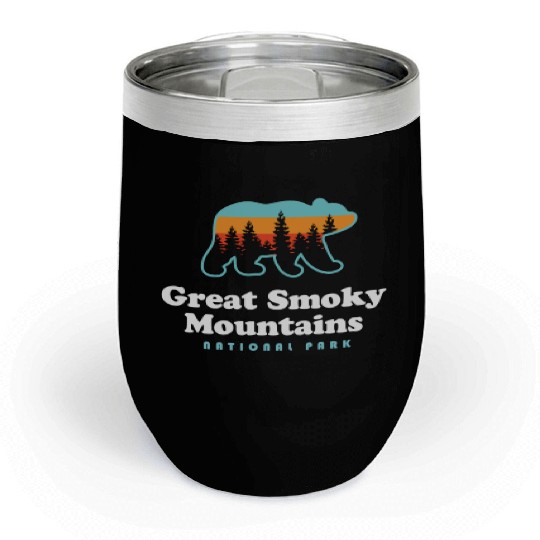 Great Smoky Mountains Chill Wine Tumblers Bear Great Smoky Mount