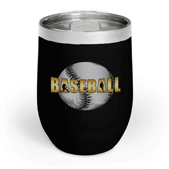 Baseball Catcher Softball Baseball Bat Sports Gift Chill Wine Tumblers