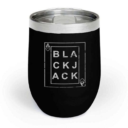 Vintage BlackJack Ace Of Hearts Twenty One Gift Chill Wine Tumblers