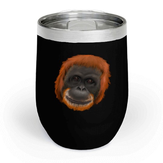 Orang-Utan Monkey Ape Chill Wine Tumblers