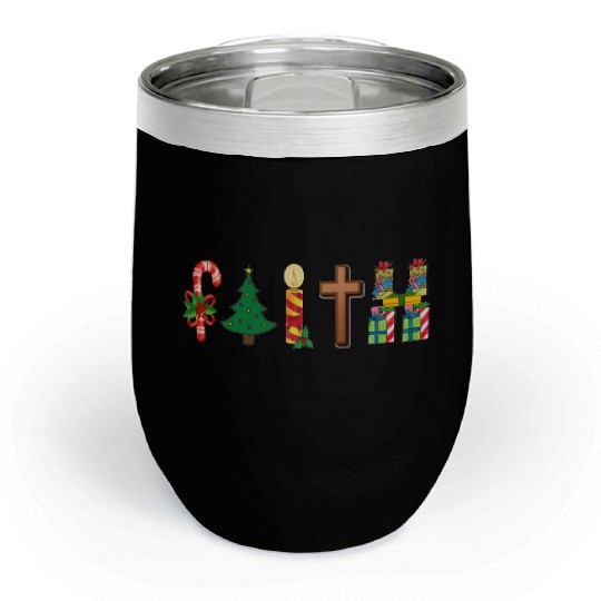 Faith Christian Christmas Chill Wine Tumblers