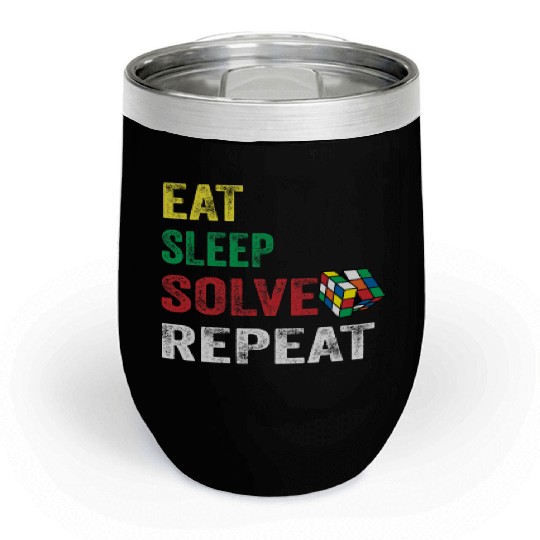 Colorful Cube Math Chill Wine Tumblers